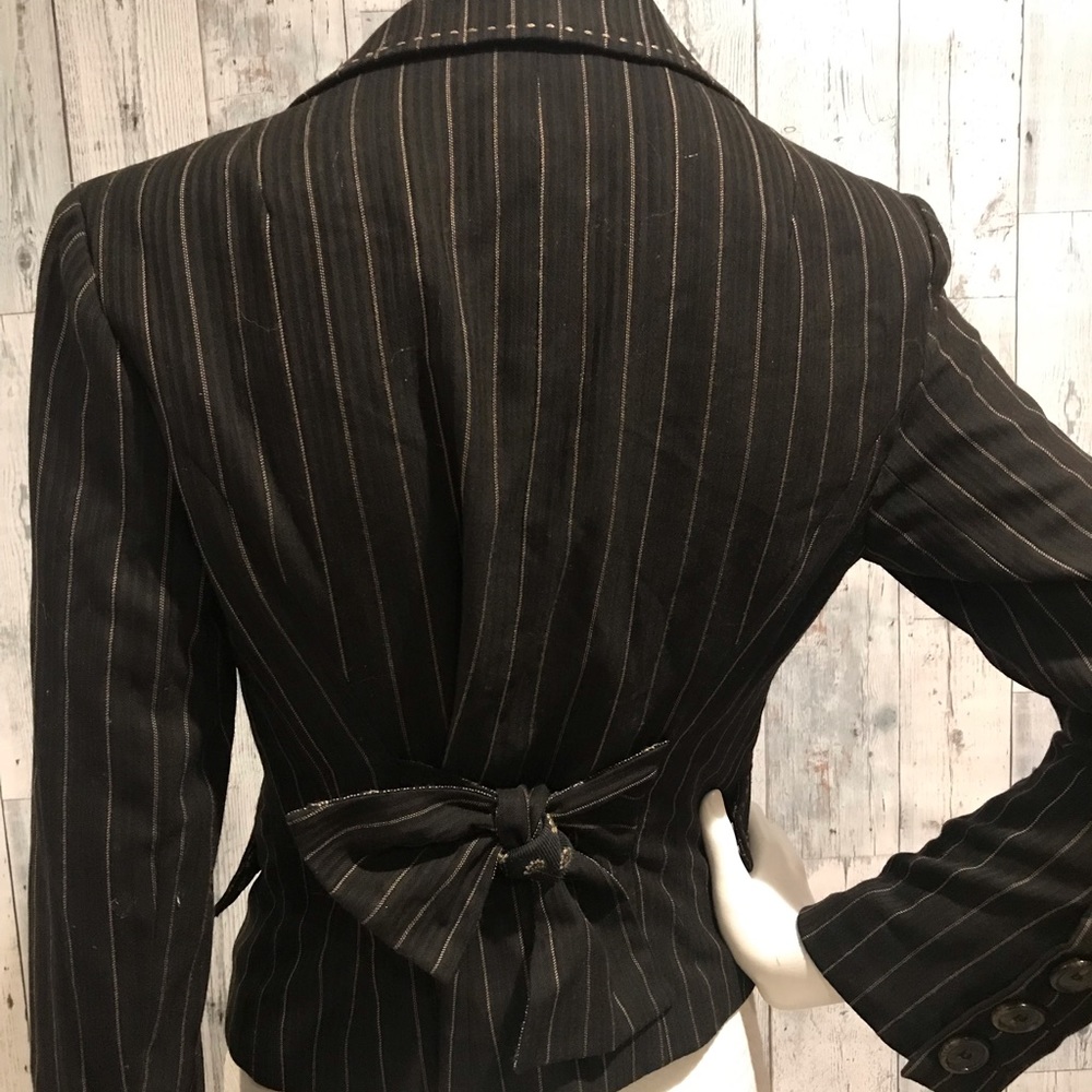 Nanette Lepore brown pinstripe jacket